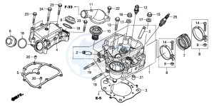 TRX420FM FOURTRAX drawing CYLINDER HEAD