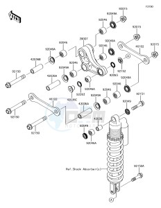 KX85-II KX85DHF EU drawing Suspension