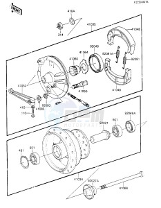 KL 250 C [KLR250] (C1-C2) [KLR250] drawing FRONT HUB_BRAKE