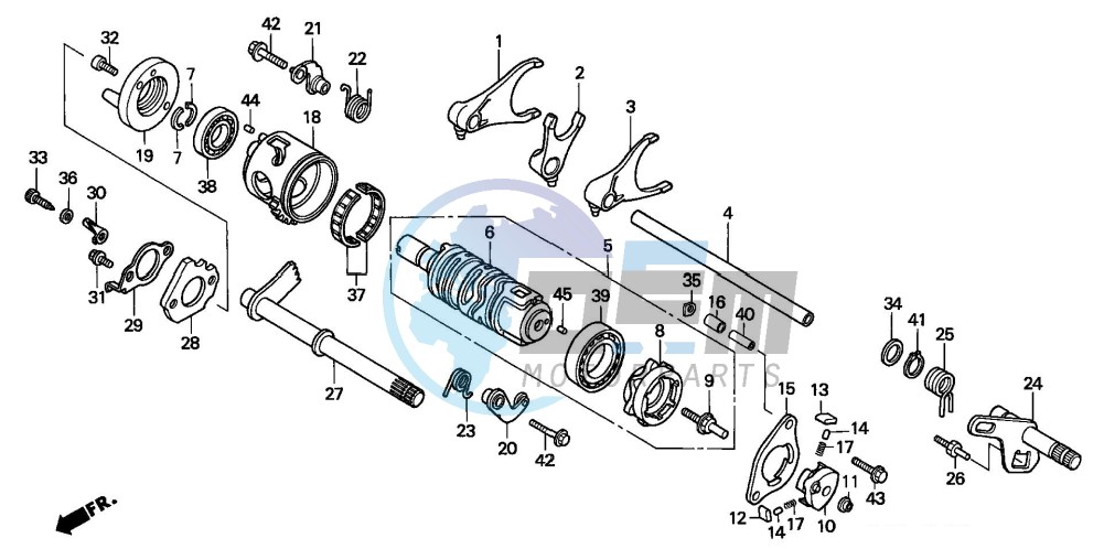 GEARSHIFT DRUM/SHIFT FORK