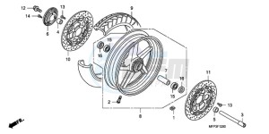 CB1300SA9 SI / ABS BCT MME TWO - (SI / ABS BCT MME TWO) drawing FRONT WHEEL