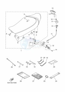 XSR700 MTM690D (BJX2) drawing SEAT