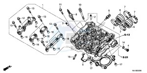 CBR500RF CBR500R UK - (E) drawing CYLINDER HEAD