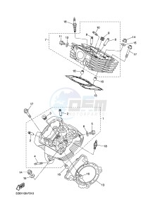 XVS1300CU XVS1300 CUSTOM XVS1300 CUSTOM (2SS4) drawing CYLINDER HEAD