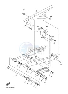 XJ6SA 600 DIVERSION (S-TYPE, ABS) (36DC) drawing REAR ARM