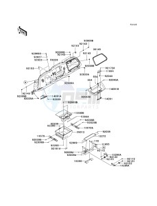 KRF 750 K [TERYX 750 FI 4X4 LE] (K9F) K9F drawing FRONT BOX