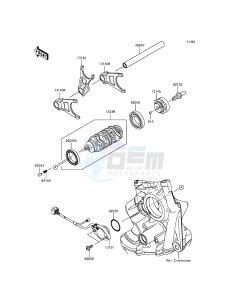 NINJA ZX-10R ABS ZX1000KFFA FR XX (EU ME A(FRICA) drawing Gear Change Drum/Shift Fork(s)