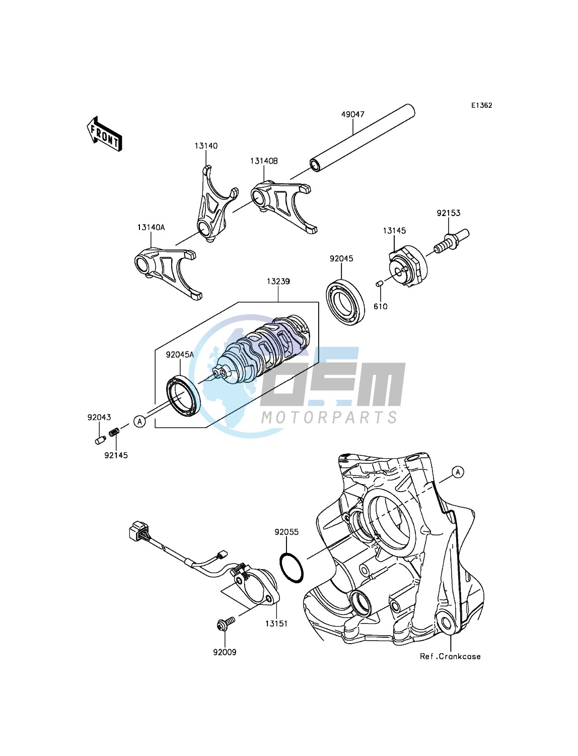 Gear Change Drum/Shift Fork(s)