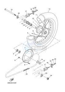 WR125R (22B7 22B7 22B7) drawing REAR WHEEL