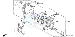 CRF450XD CRF450X Europe Direct - (ED) drawing FRONT BRAKE CALIPER