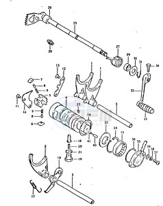 GSX750 (T-X) drawing GEAR SHIFTING