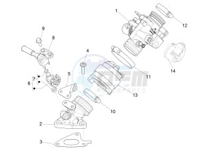 SPRINT 125 4T 3V IGET E2 ABS (APAC) drawing Throttle body - Injector - Induction joint