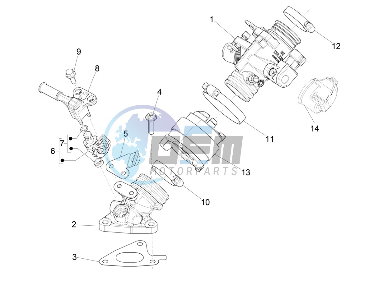 Throttle body - Injector - Induction joint