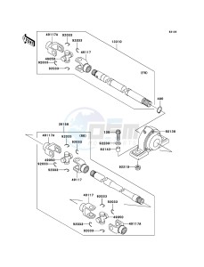 MULE 3010 4x4 KAF620-E5 EU drawing Drive Shaft-Propeller