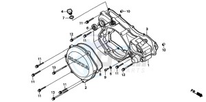 CR250R drawing RIGHT CRANKCASE COVER