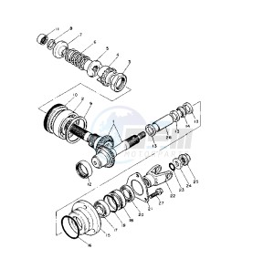 XV VIRAGO 1100 11000 drawing MIDDLE DRIVE GEAR