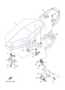 T135 T135FI CRYPTON X (5D67) drawing SEAT