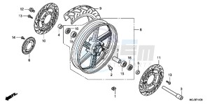 CBF1000FB drawing FRONT WHEEL