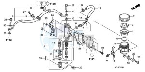 CBR1000RRA Europe Direct - (ED) drawing REAR BRAKE MASTER CYLINDER (CBR1000RR)