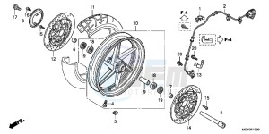 VFR800XB Crossrunner E drawing FRONT WHEEL