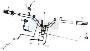 SYMPHONY SPORT 50 drawing HANDLEBAR / BRAKE LEVERS CPL  L/R