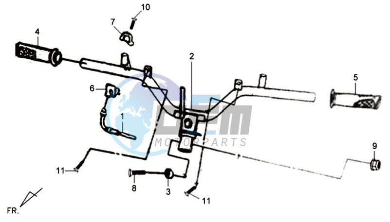 HANDLEBAR / BRAKE LEVERS CPL  L/R