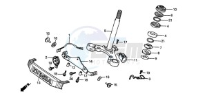 CG125 drawing STEERING STEM/HORN