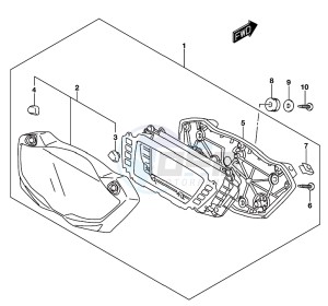 GSX-S750A drawing SPEEDOMETER