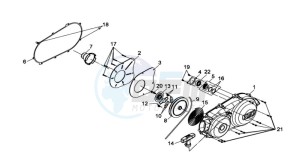 QUAD LANDER 300S ENTRY drawing CRANKCASE COVER LEFT