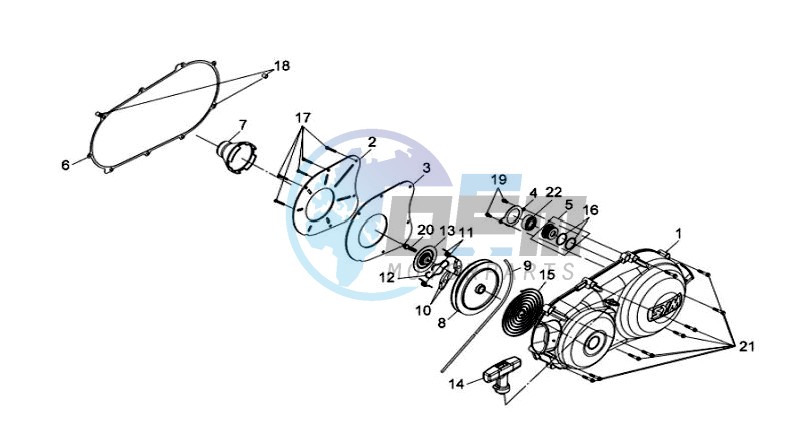 CRANKCASE COVER LEFT