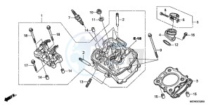 NT700VAB drawing FRONT CYLINDER HEAD