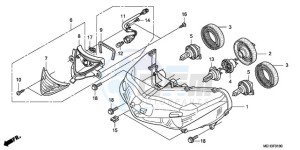 NSA700A9 Australia - (U / MME REF) drawing HEADLIGHT