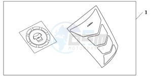 CBR1000RR9 France - (F / CMF MME REP) drawing TANKPAD / FUEL LID COVER