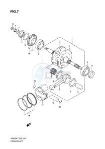 AN400 BURGMAN EU-UK drawing CRANKSHAFT