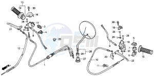 SK50M drawing HANDLE LEVER/SWITCH/ CABLE