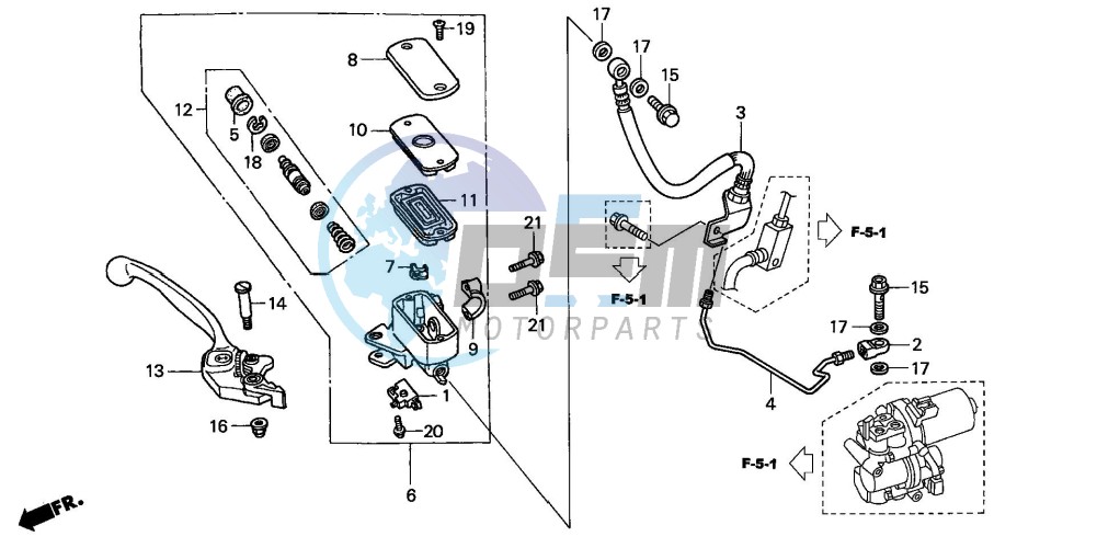 FR. BRAKE MASTER CYLINDER (VFR800A)