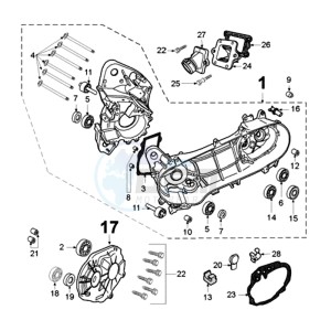 VIVA 3 L 2T A drawing CRANKCASE