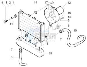 X9 250 Evolution drawing Radiator coolant