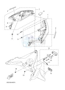 YPR400RA XMAX 400 ABS EVOLIS 400 ABS (1SD9) drawing TAILLIGHT