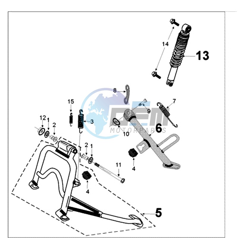 REAR SHOCK AND STAND