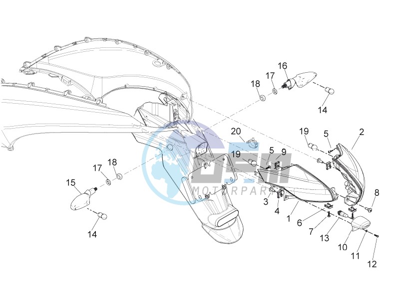 Rear headlamps - Turn signal lamps