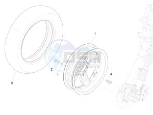 PRIMAVERA 150 4T 3V IE ABS-NOABS E3-E4 (EMEA, LATAM, APAC) drawing Front wheel