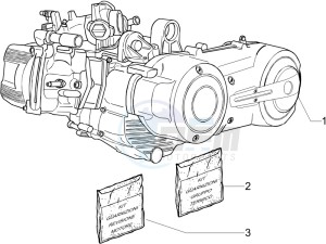 MP3 500 Sport (USA) USA drawing Engine assembly