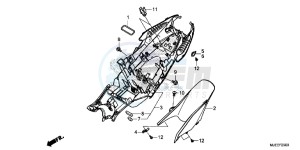 CB650FAE CB650FA 2ED drawing REAR FENDER