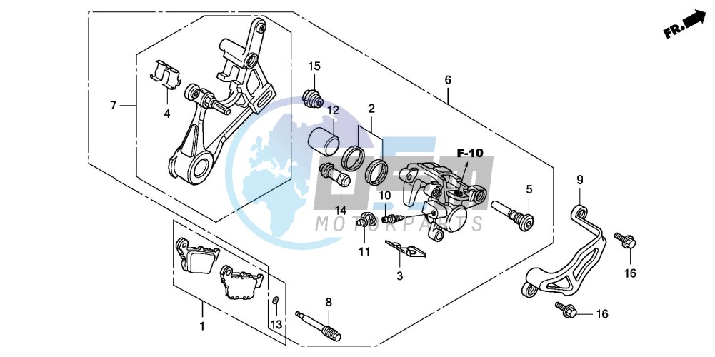 REAR BRAKE CALIPER