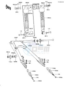 KZ 650 H [CSR] (H3) [CSR] drawing SWING ARM_SHOCK ABSORBERS -- 83 H3- -