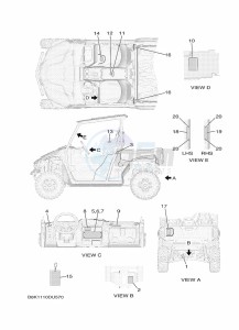 YXE850ENS YXE85WPSK (B8K1) drawing EMBLEM & LABEL 1