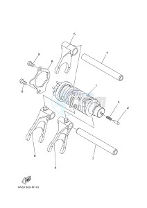 MT07A MT-07 ABS 700 (1XB1 1XB2) drawing SHIFT CAM & FORK