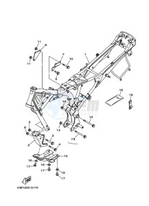 YBR125EGS (43BH) drawing FRAME