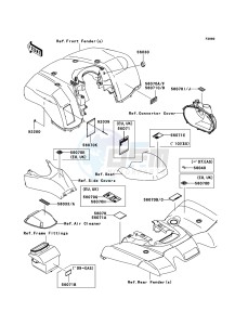 KVF650 4x4 KVF650D6F EU GB drawing Labels